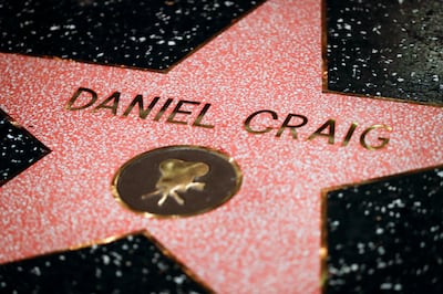 Daniel Craig's new star on the Hollywood Walk of Fame. EPA 