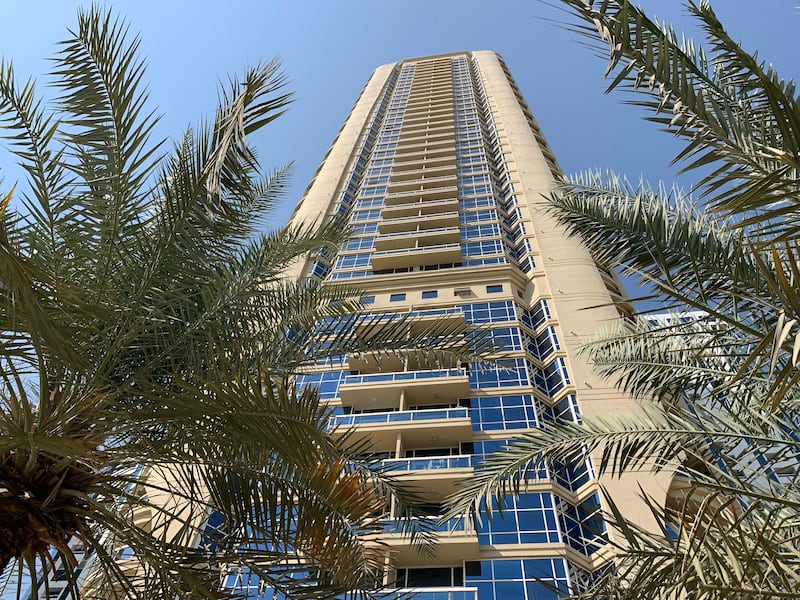 Ms Goma's home in Jumeirah Lakes Towers, Dubai.