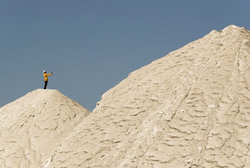 Sliding down salt hills in Egypt - in pictures