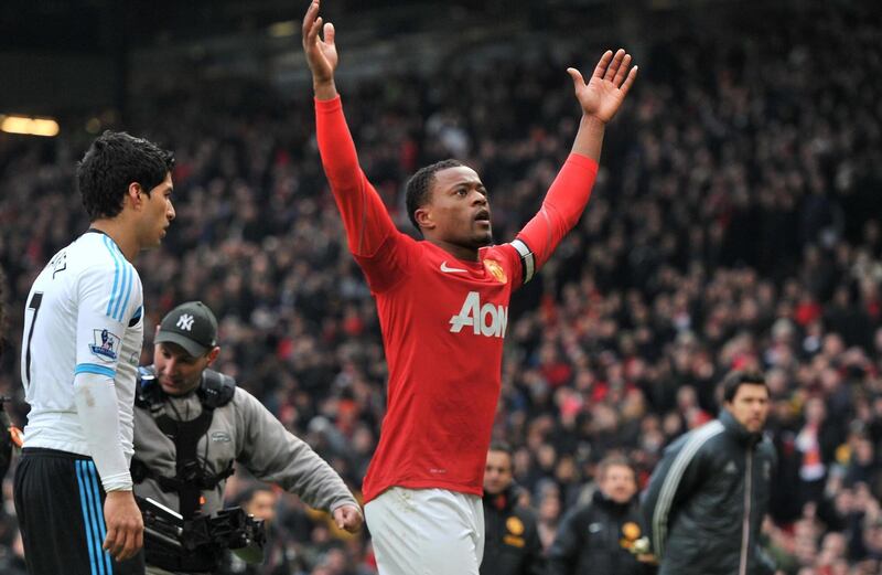 Patrice Evra during his playing days at Manchester United.