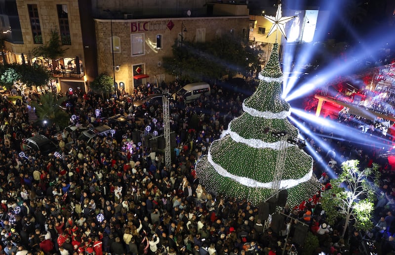 The spectacular tree-lighting ceremony. Reuters
