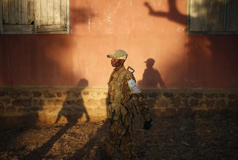 A Seleka fighter walks in a village, close to the border of the Democratic Republic of Congo. Goran Tomasevic / Reuters