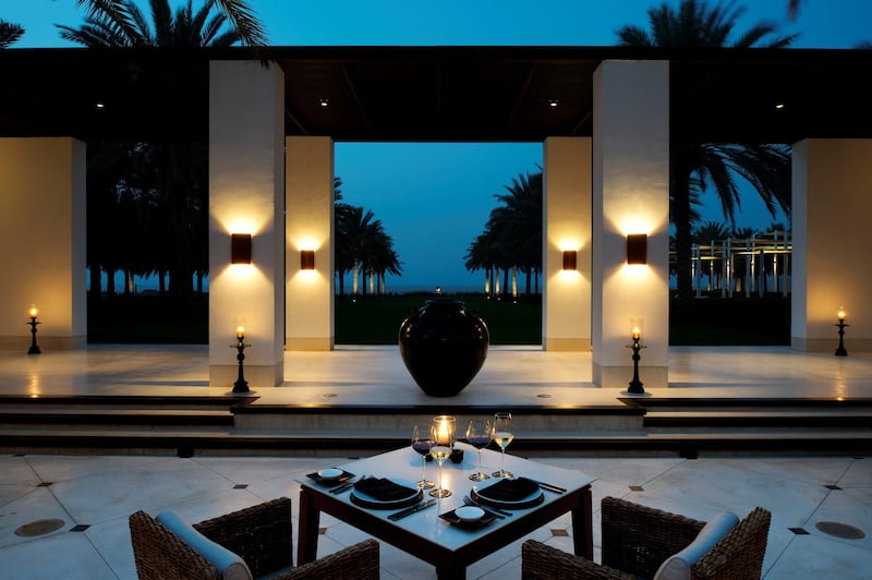 The Restaurant at The Chedi Muscat. Courtesy GHM Hotels