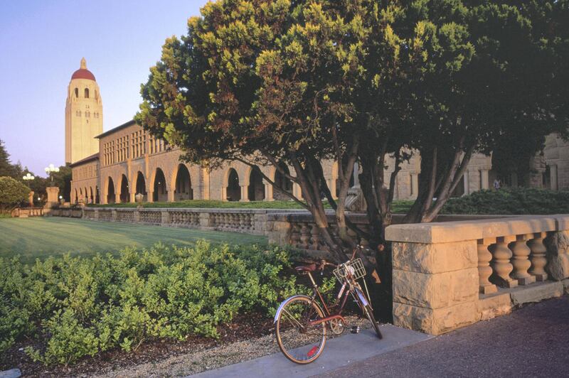 (Original Caption) Stanford, California: Stanford University Campus. (Photo by David Butow/Corbis via Getty Images)