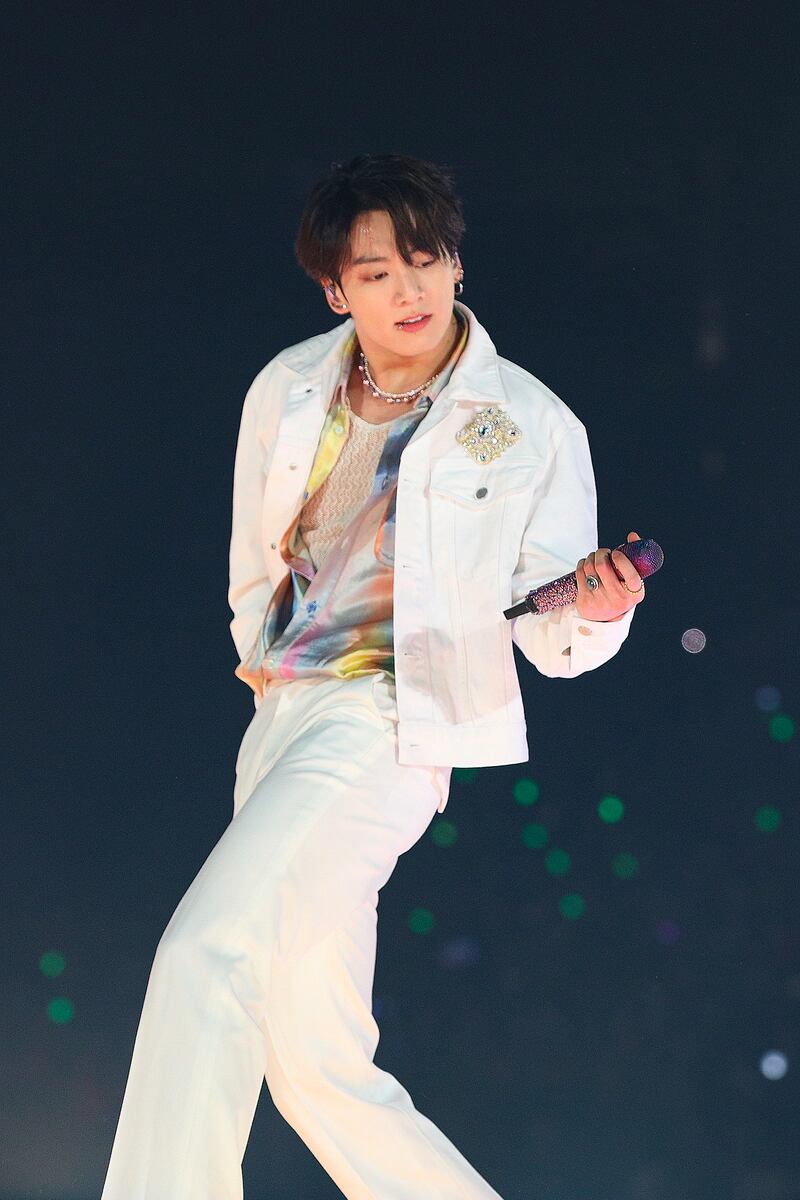 Jungkook performing as part of the show.