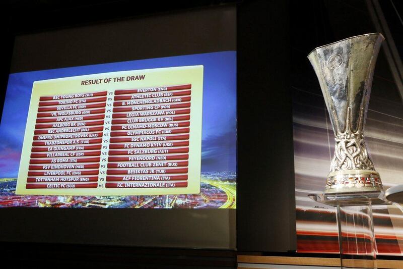 The Europa League draw was held in Nyon, Switzerland on Monday. Pierre Albouy / Reuters / December 15, 2014
