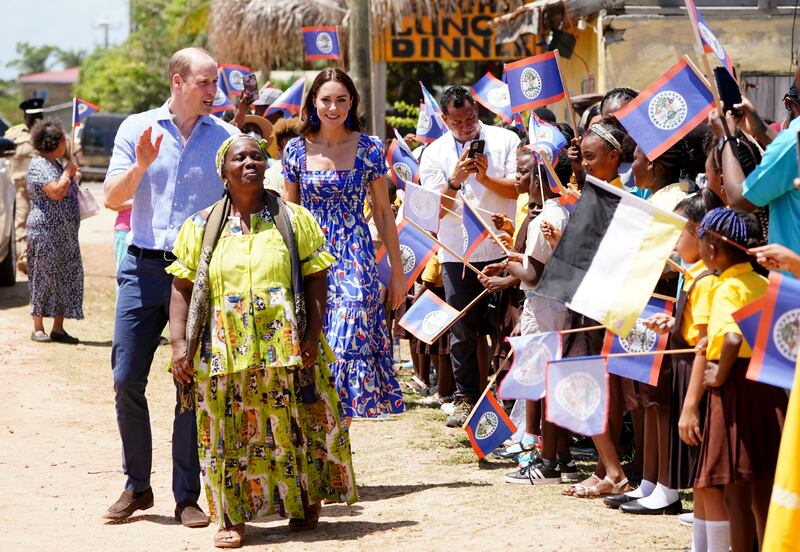 The duke and duchess attend the Festival of Garifuna Culture. PA