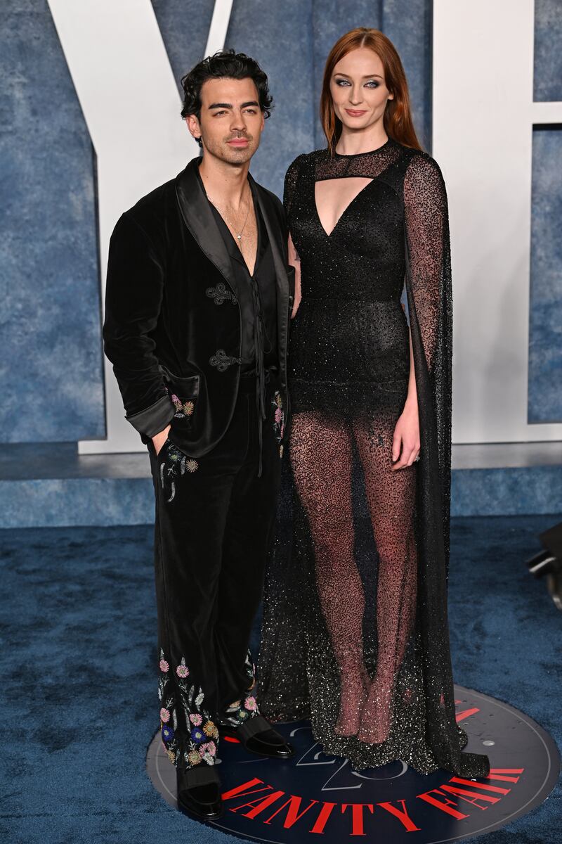 Joe Jonas and Sophie Turner in Louis Vuitton. Photo: Doug Peters