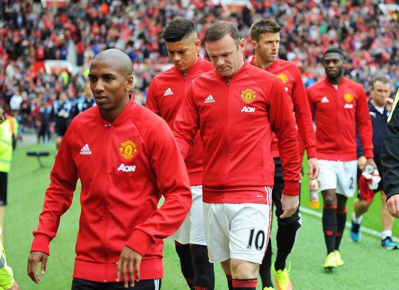 Manchester United players shown before the match against Leicester City last weekend. Peter Powell / EPA / September 24, 2016 