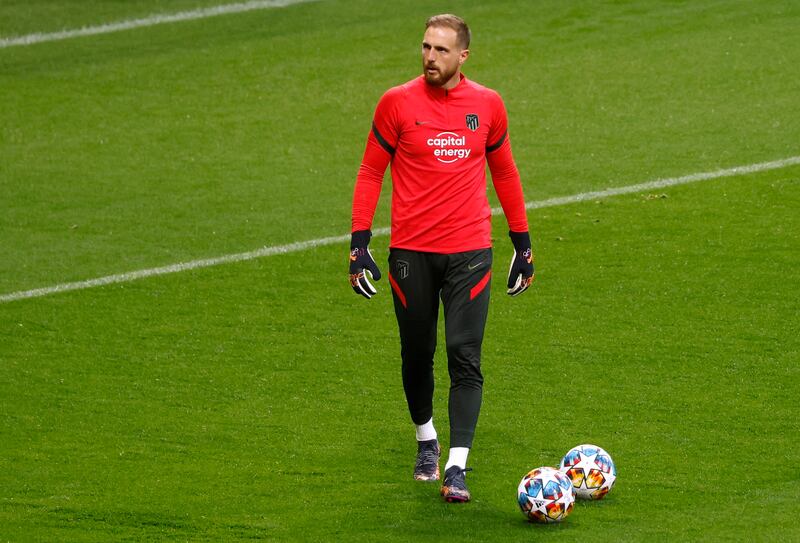 Atletico Madrid's Jan Oblak during training. Reuters