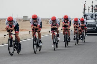 UAE Team Emirates riders step up their preparation for the inaugural UAE Cycling Tour 2019. Courtesy UAE Team Emirates