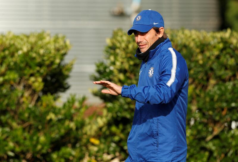 Soccer Football - Champions League - Chelsea Training - Cobham Training Centre, London, Britain - October 30, 2017   Chelsea manager Antonio Conte during teaining   Action Images via Reuters/John Sibley