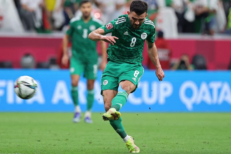 Algeria forward Amir Sayoudopens the scoring. AFP