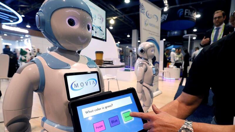 An educational robot. Covid-19 has led to a strong impetus to digitise as working and learning from home become more popular. Reuters