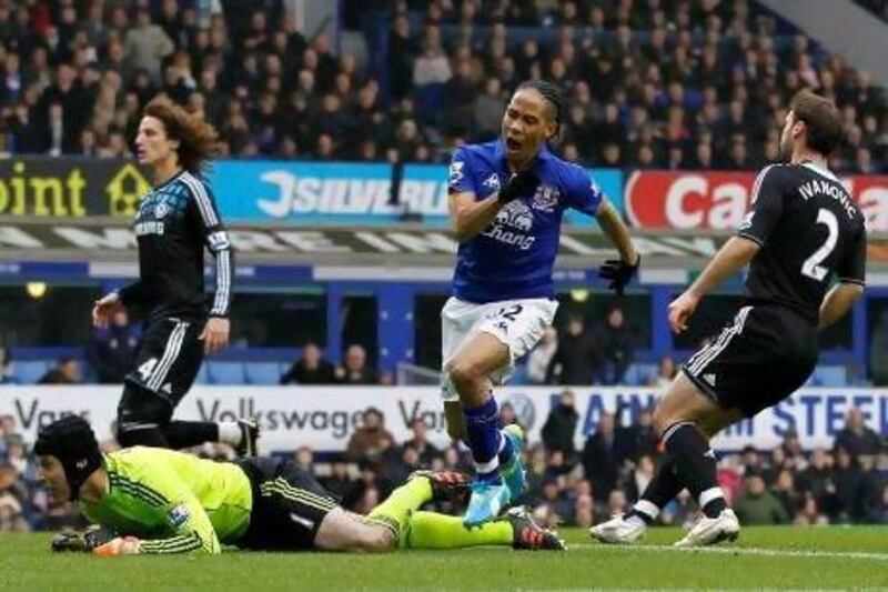 Midfielder Steven Pienaar, left, fitted comfortably back in as Everton beat Chelsea.