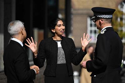 Britain's former home secretary Suella Braverman who resigned on Wednesday, leading to a day of chaos further undermining Prime Minister Liz Truss. AFP