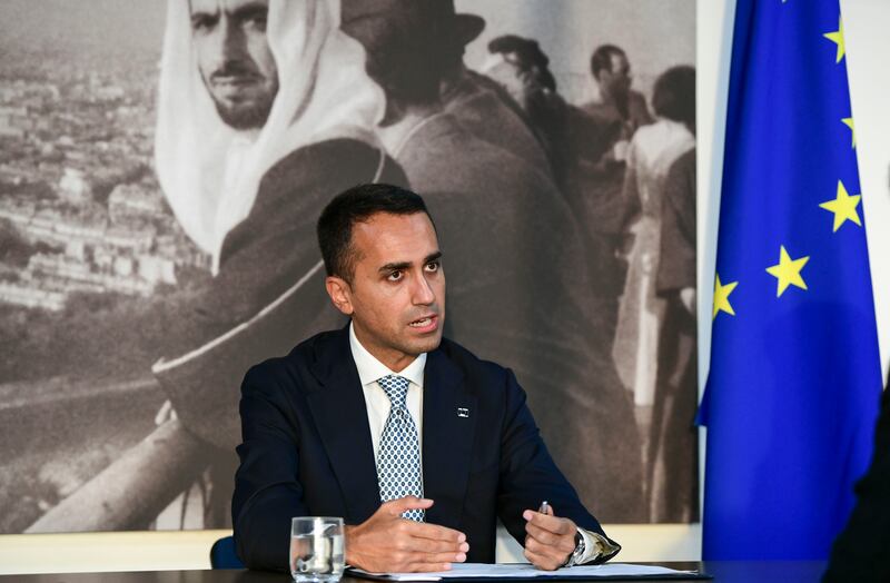 The European Union's first envoy to the Gulf, Luigo Di Maio, in Abu Dhabi. Khushnum Bhandari / The National