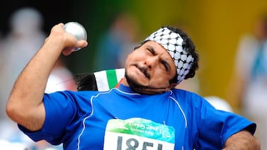 Palestinian Paralympian Husam Azzam says he fears for the lives of his children. EPA