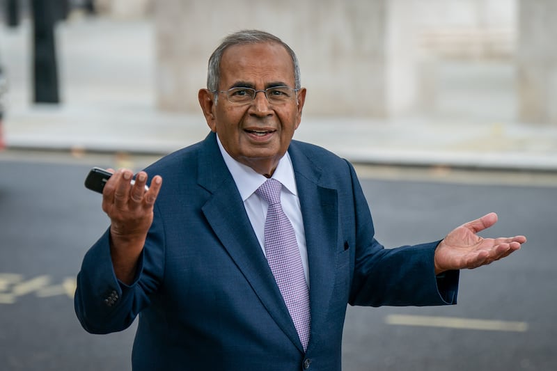 Gopichand Hinduja, chairman of conglomerate Hinduja Group. The Hinduj family is in seventh place, with a net worth of $20 billion. PA Photo