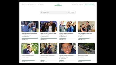 Examples of medical appeals on GoFundMe in the US. Photo: Screengrab