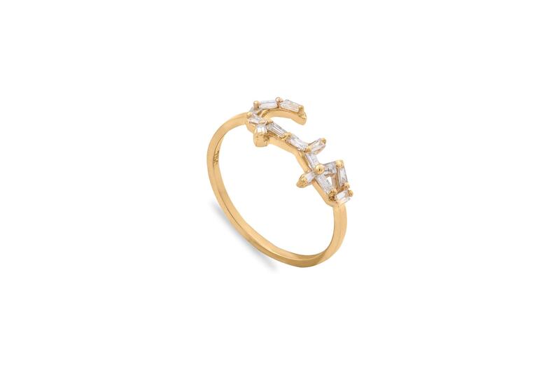 Hob/Love ring with diamond baguettes, Dh2,800, Bil Arabi, www.bilarabi.ae