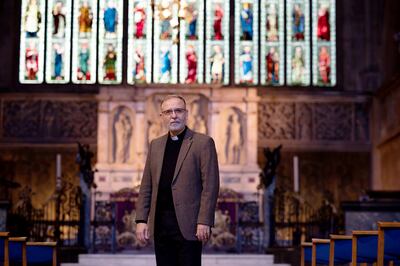 The Rev Dr Nadim Nassar inside the striking Arts and Crafts-style interior of Holy Trinity. 'I am often faced with an enormous amount of ignorance in the West about Christianity in the East, even from people in the Church,' he says. Photo: Mark Chilvers