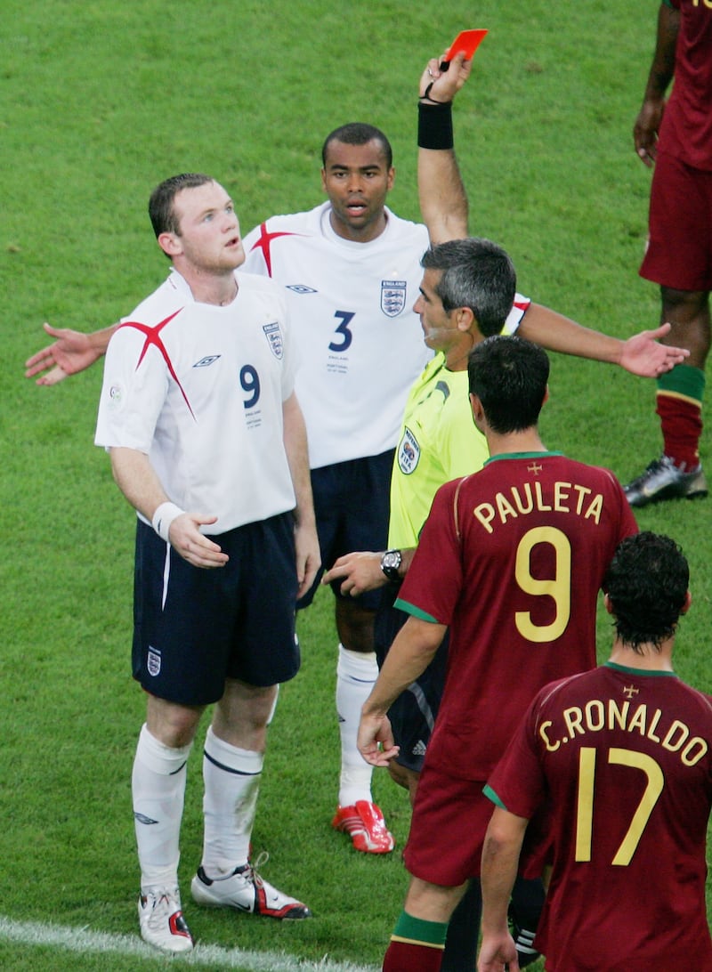 Another loss to Portugal at the 2006 World Cup. Wayne Rooney saw red and ended his involvement prematurely, before England lost yet another penalty shootout in the quarter finals.