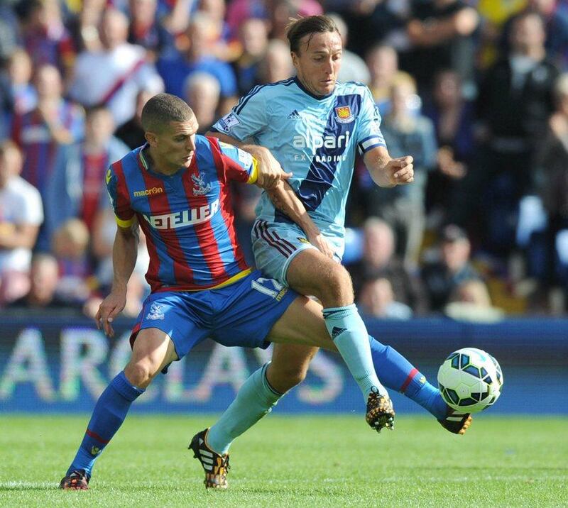 Centre midfield: Mark Noble, West Ham United. Ran the game as West Ham out-passed and outclassed Crystal Palace. Might just get an England call up. (Photo: Olly Greenwood / AFP)