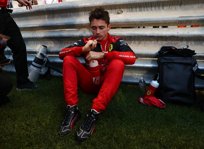 Ferrari's Charles Leclerc prepares for the opening race of the F1 season in Bahrain, where he finished ahead of teammate Carlos Sainz. Getty