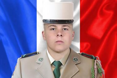 This handout undated picture released by the French Army on May 4, 2020 shows first class soldier from France's Foreign Legion Kevin Clement who died on May 4, 2020 during an operation of France's anti-jihadist Barkhane force in the Liptako region in Mali AFP/ French Army