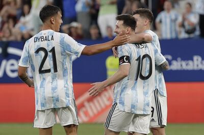 Lionel Messi leads the Argentina squad, which includes Paulo Dybala, left, who is recovering from injury. EPA