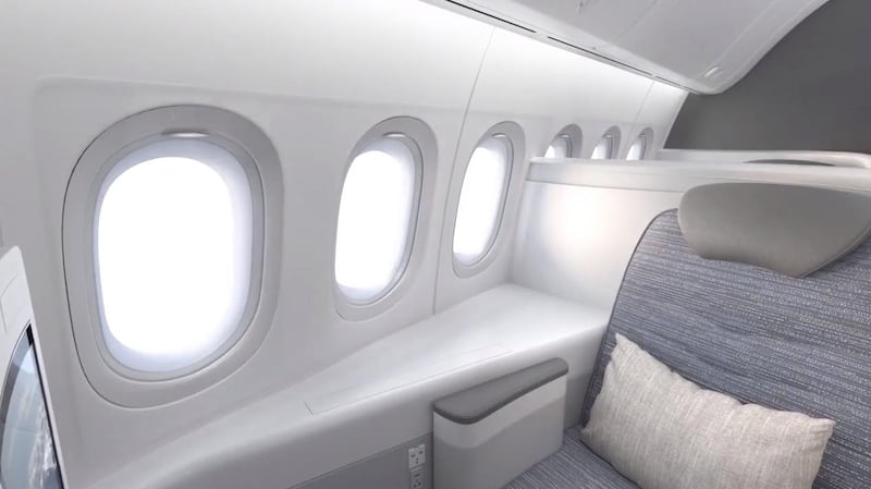 The windows are said to be larger than previous 777s. Courtesy Boeing