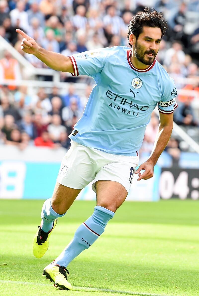 Ilkay Gundogan - 7, Finished well for the opener after being afforded plenty of time in the Newcastle box and made some other good runs into dangerous areas. EPA
