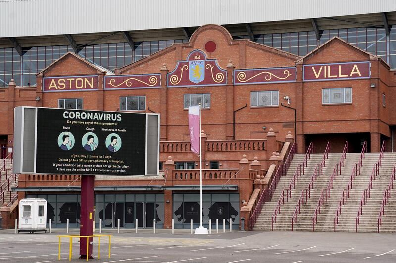 File photo dated 19-03-2020 of Villa Park, home of Aston Villa. PA Photo. Issue date: Thursday January 14, 2021. The Premier League has announced Sunday's match between Aston Villa and Everton has been postponed. See PA story SOCCER Coronavirus. Photo credit should read Morgan Harlow/PA Wire.