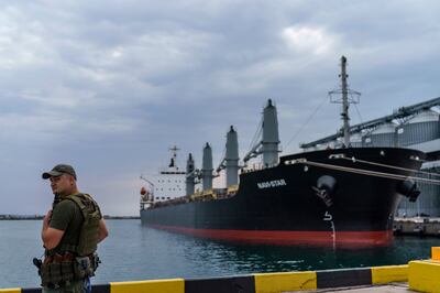 Russia has withdrawn security guarantees for Black Sea shipping after quitting the grain deal. AP 