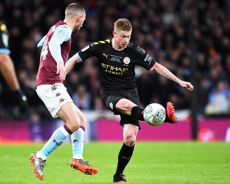 Kevin De Bruyne feels the current season must be scrapped. EPA