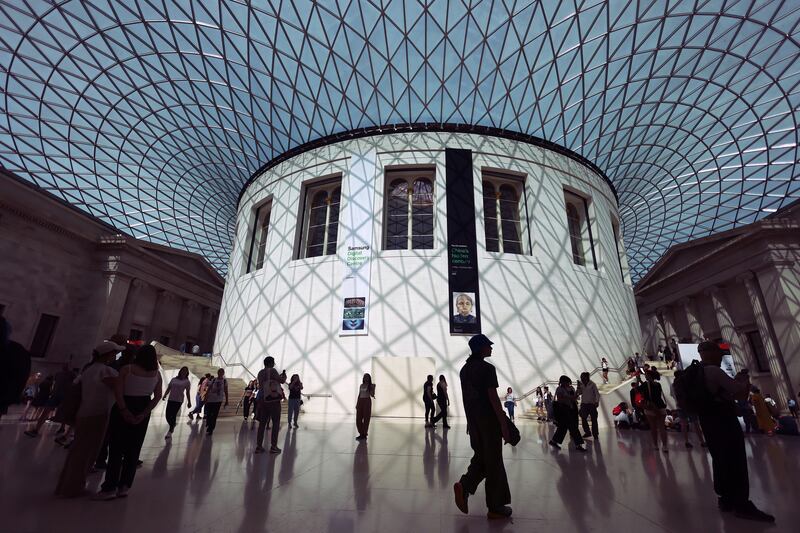Visitors to the British Museum in London this week, where an investigation has been launched after artefacts were reported 'missing, stolen or damaged' over a significant period of time. EPA