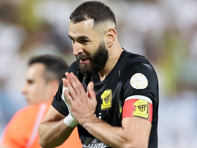 Karim Benzema left Real Madrid to join Saudi Pro League champions Al Ittihad during the summer. AFP