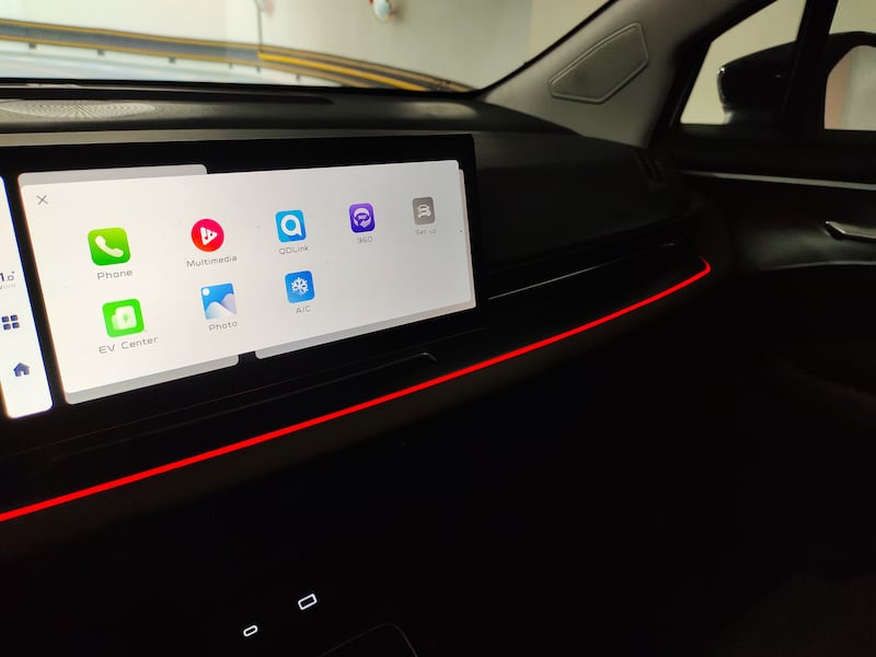 The infotainment system is straightforward, but requires scrolling through a couple of screens to change the temperature settings