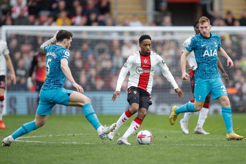 Kyle Walker-Peters - 5 His good range of passing was crucial in helping the Saints beat Spurs’ high press early in the game. Had a tough time against Ivan Perisic in the second half. AP