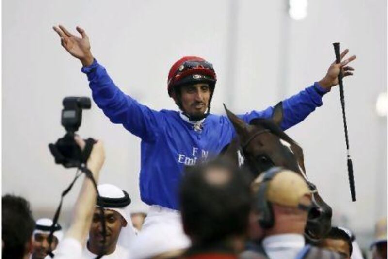 Ahmed Ajtebi rode Calming Influence to victory in the Godolphin Mile at Meydan last year.