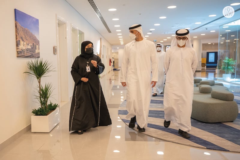 Sheikh Khaled bin Mohamed visits Jebel Hafeet Community Centre in Al Ain.