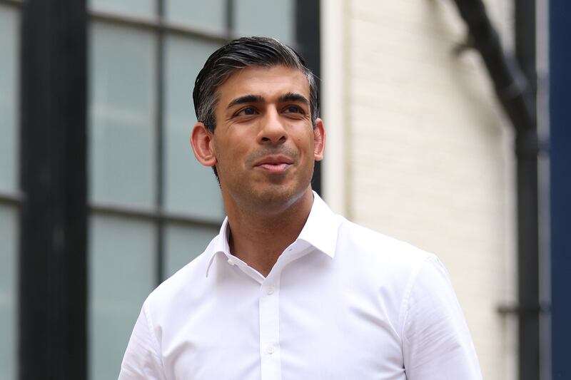 Former chancellor Rishi Sunak is the front-runner to replace Boris Johnson when polls open this week. Getty