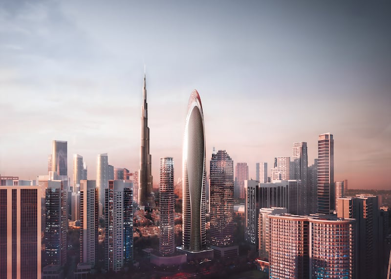 Mercedes-Benz Places in Downtown Dubai with unobstructed views of the Burj Khalifa. Photo: Binghatti Properties