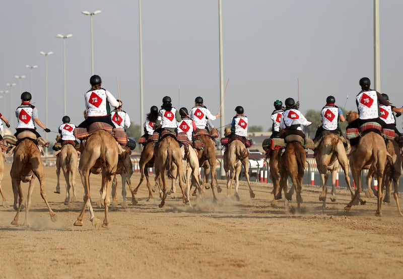 Twenty-two camel jockeys took part in the race 