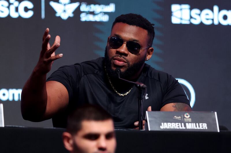Jarrell Miller brought his usual brand of trash talk. Getty Images