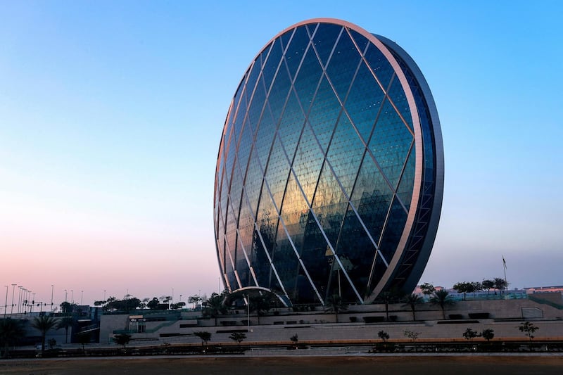 Abu Dhabi, United Arab Emirates, February 15, 2021.  Stock Images, Aldar Headquarters, Al Bandar on a cold morning.
Victor Besa/The National
Section: Standalone/Stock