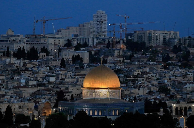 The Dome of the Rock (Qubbat Al Sakhrah) is pictured in Jerusalem at the start of the Muslim holy month of Ramadan.  AFP