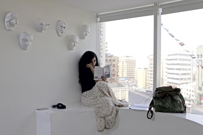 Shruthi Rameshan, owner of Dubai production company Avega Dance Creations, felt liberated when she quit social media three months ago. Now she has more time to spend on things she loves, including reading. Jeffrey E Biteng / The National 