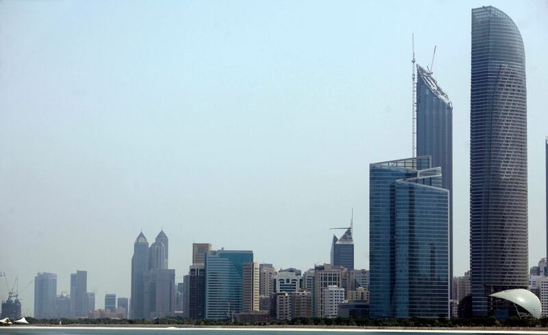 (Abu Dhabi September 13, 2012) Abu Dhabi Skyline September 13, 2012. (Sammy Dallal / The National)
